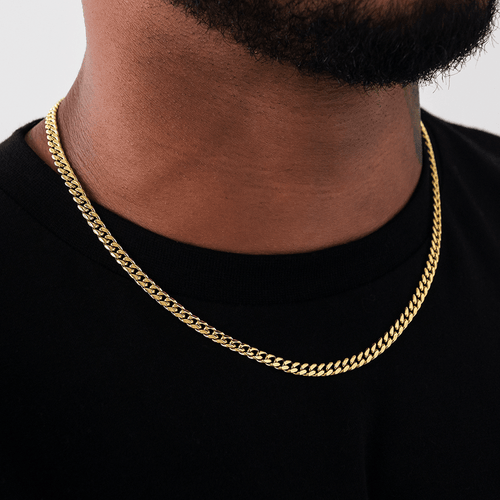 5mm Gold Cuban Link Necklace - Luxury Jewelry - Aurex Chains