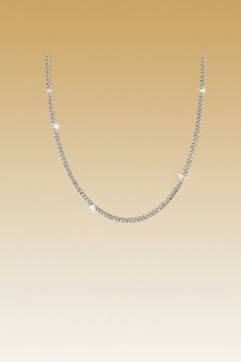 The 3mm Silver Cuban Link