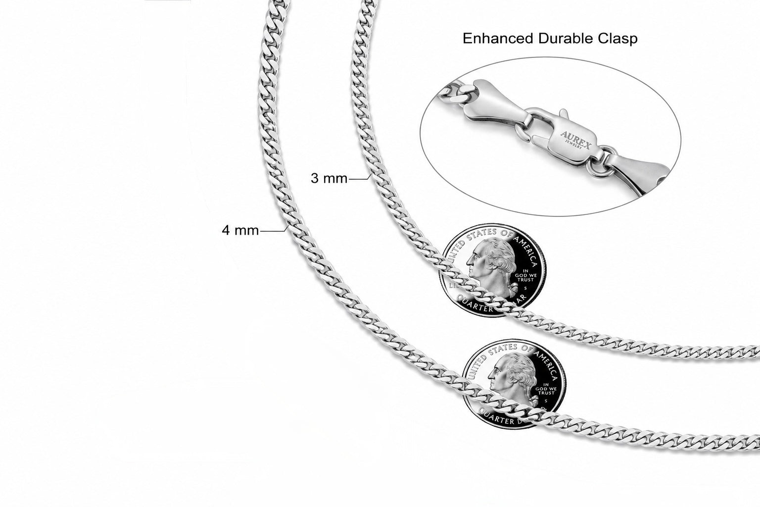 The 3mm Silver Cuban Link