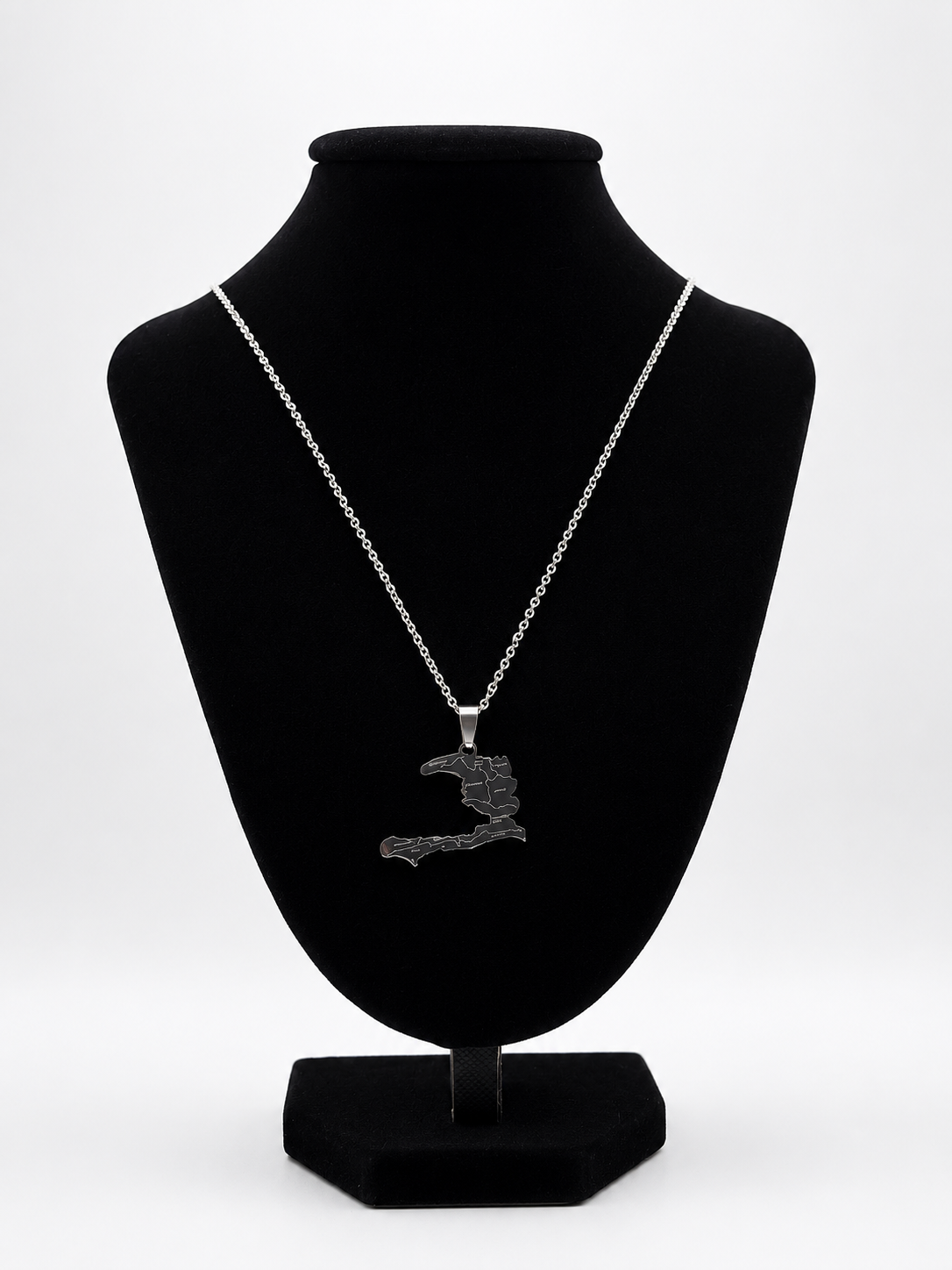 Haiti Map Necklace | Waterproof Stainless Steel 20 Inches