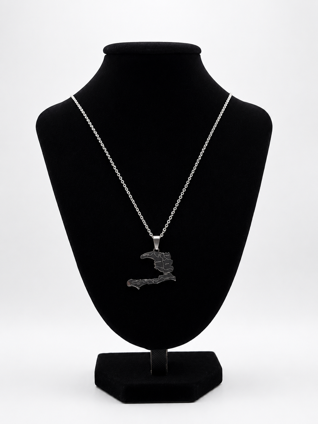 Haiti Map Necklace | Waterproof Stainless Steel 20 Inches