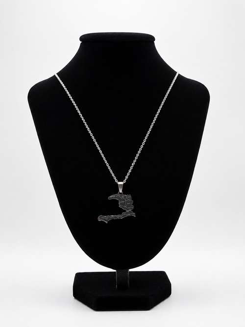 Haiti Map Necklace | Waterproof Stainless Steel 20 Inches