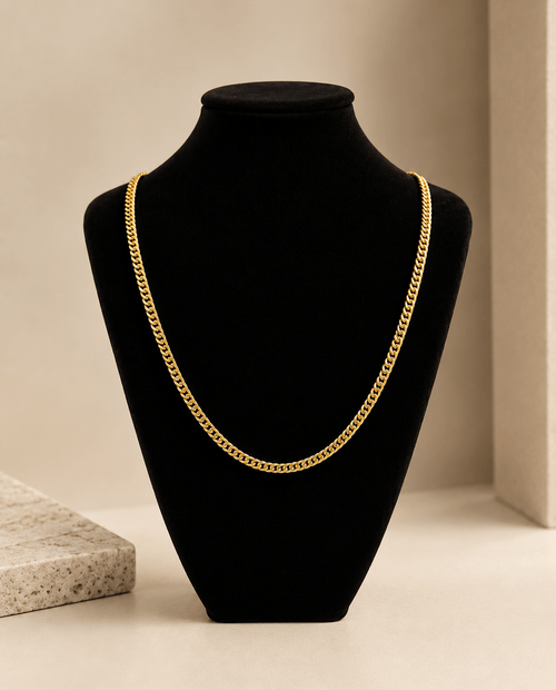 AUREX 3mm Gold Cuban Chain - Aurex Chains