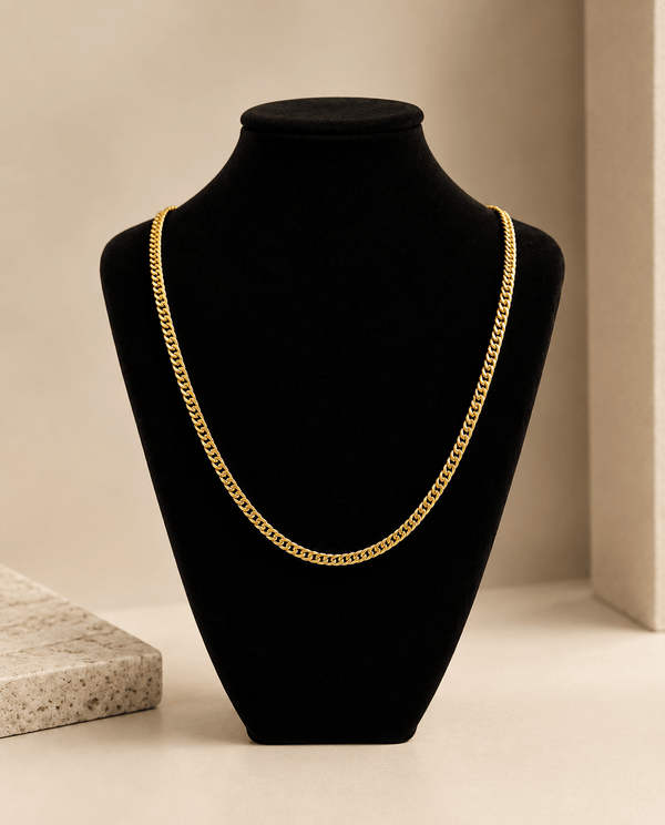 AUREX 3mm Gold Cuban Chain - Aurex Chains