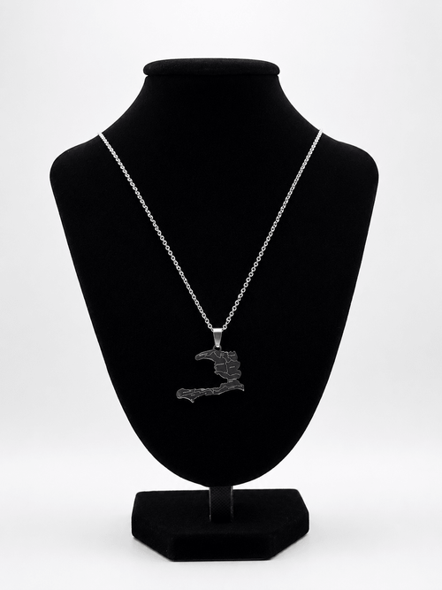 Haiti Map Necklace | Waterproof Stainless Steel 20 Inches - Aurex Chains
