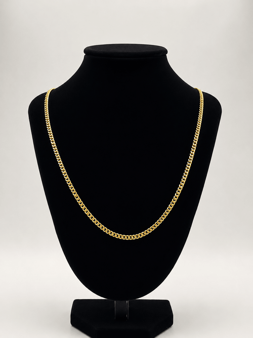 The 3mm Gold Cuban Link - Aurex Chains