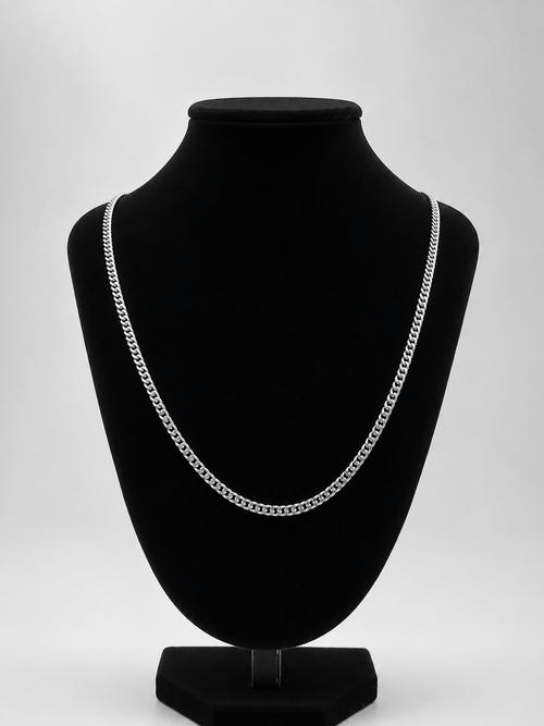 The 3mm Silver Cuban Link - Aurex Chains