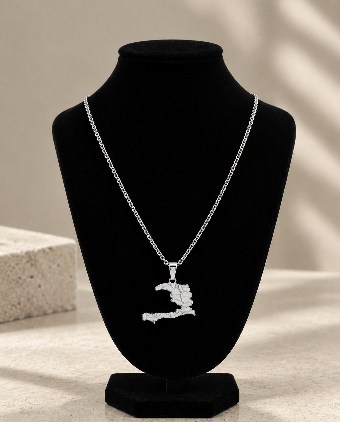 The Haiti Map Necklace - Aurex Chains